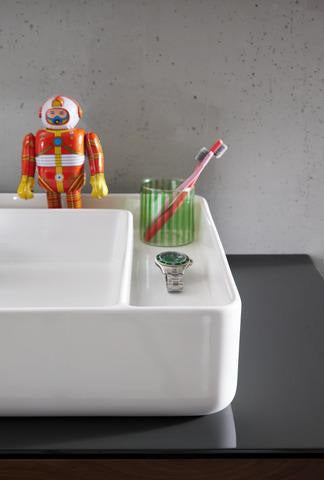 DURAVIT BENTO STARCK BOX Waschtisch 650x480 mm ohne Überlauf mit Hahnlochinsel aus DuraCeram