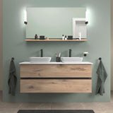 DURAVIT Sivida Spiegelablage 1280x115x35 mm – Chrom/Weiß Matt, inkl. Befestigungsmaterial