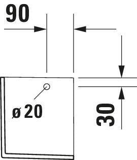 DURAVIT Halbsäule Happy D.2 für 070950, weiß WonderGliss – 280 x 180 x 280 mm, schmutzabweisend