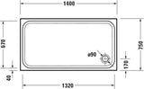DURAVIT D-Code Duschwanne 1100x750x85 mm Weiß Sanitäracryl Rechteckig