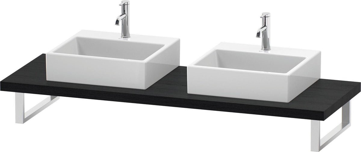 DURAVIT L-Cube Konsole variabel 45 mm weiß matt mit 2 Ausschnitten, 550 mm tief