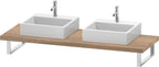 Eiche / Spanplatte / LC Kons 8002000x550x45 Ei Marmoriert Mt Ausschnitte: 2 Wp 2 Becken: L R
