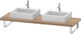 DURAVIT L-Cube Konsole variabel 45 mm weiß matt mit 2 Ausschnitten, 550 mm tief