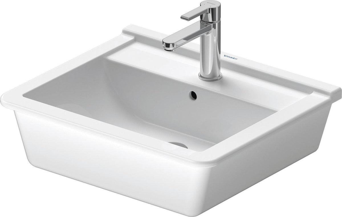 DURAVIT Einbauwaschtisch Starck 3 560 mm weiß mit Überlauf und WonderGliss