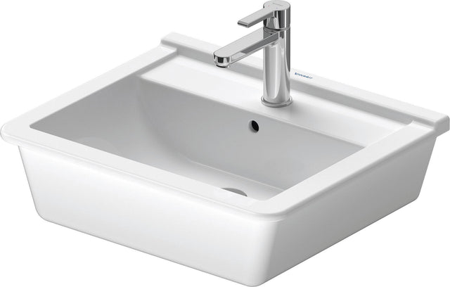 DURAVIT Einbauwaschtisch Starck 3 560 mm weiß mit Überlauf und WonderGliss