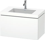 Duravit Waschtischset L-Cube 800x480mm mit Vero Air Möbelwaschtisch, 1 Hahnloch, ohne Überlauf