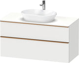 DURAVIT D-Neo Konsolenwaschtischunterbau 1200 mm Eiche Schwarz Matt mit Bronze Griff