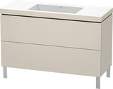 Duravit L-Cube Waschtischset 1200x480 mm mit Vero Air Möbelwaschtisch und Raumsparsiphon