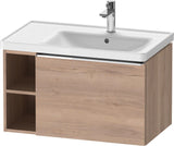 DURAVIT D-Neo Waschtischunterbau 784 mm wandhängend mit 1 Auszug und 2 offenen Fächern in Betongrau Matt