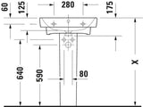 Duravit No.1 Möbelwaschtisch 550 mm weiß mit Überlauf und Hahnlochbank