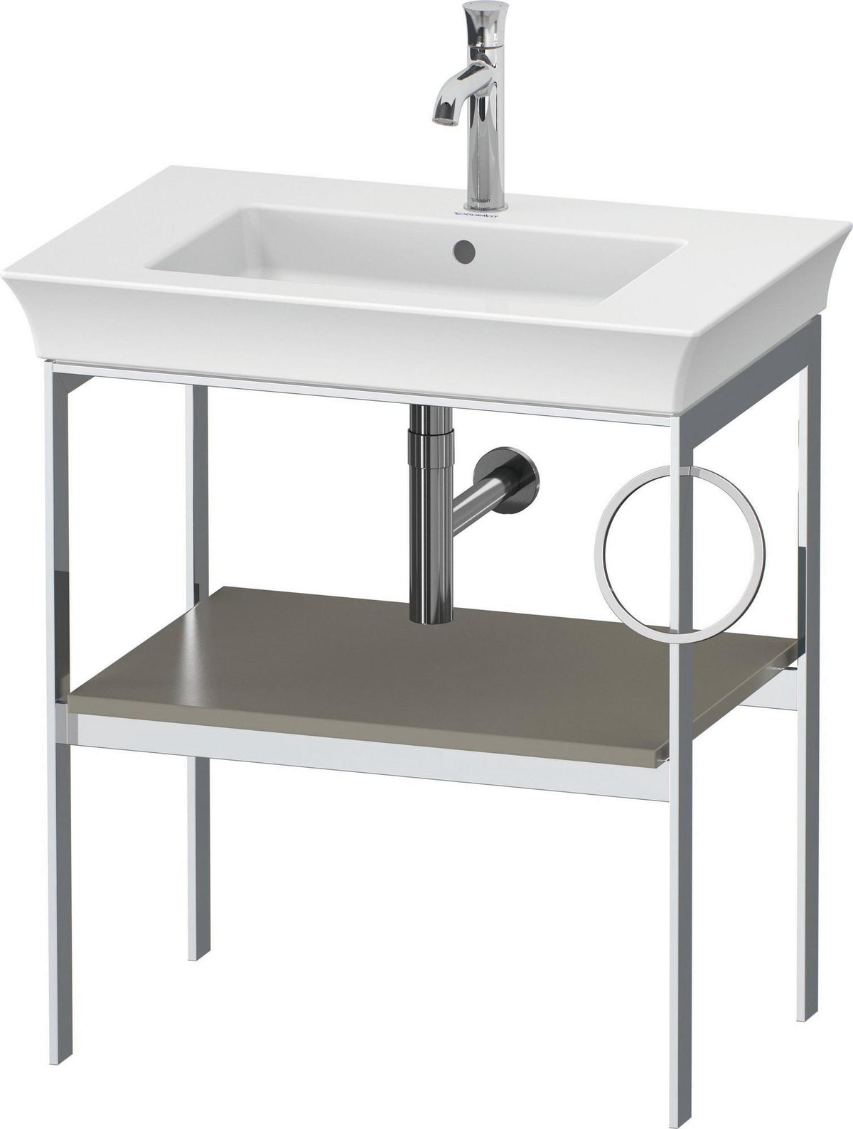 DURAVIT Metallkonsole White Tulip 684 mm, weiß seidenmatt, höhenverstellbar, von Philippe Starck