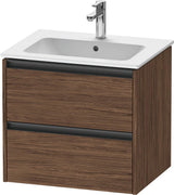 DURAVIT Ketho.2 Waschtischunterbau 610 mm betongrau matt mit 2 Schubkästen und Soft-Close