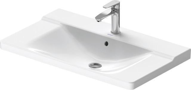 Duravit Möbelwaschtisch P3 Comforts 850x500mm weiß mit Überlauf, ohne Hahnloch, Ablagefläche links