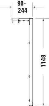 DURAVIT DuraSystem Erweiterungselement für WT Trockenbau 238 x 1148 mm