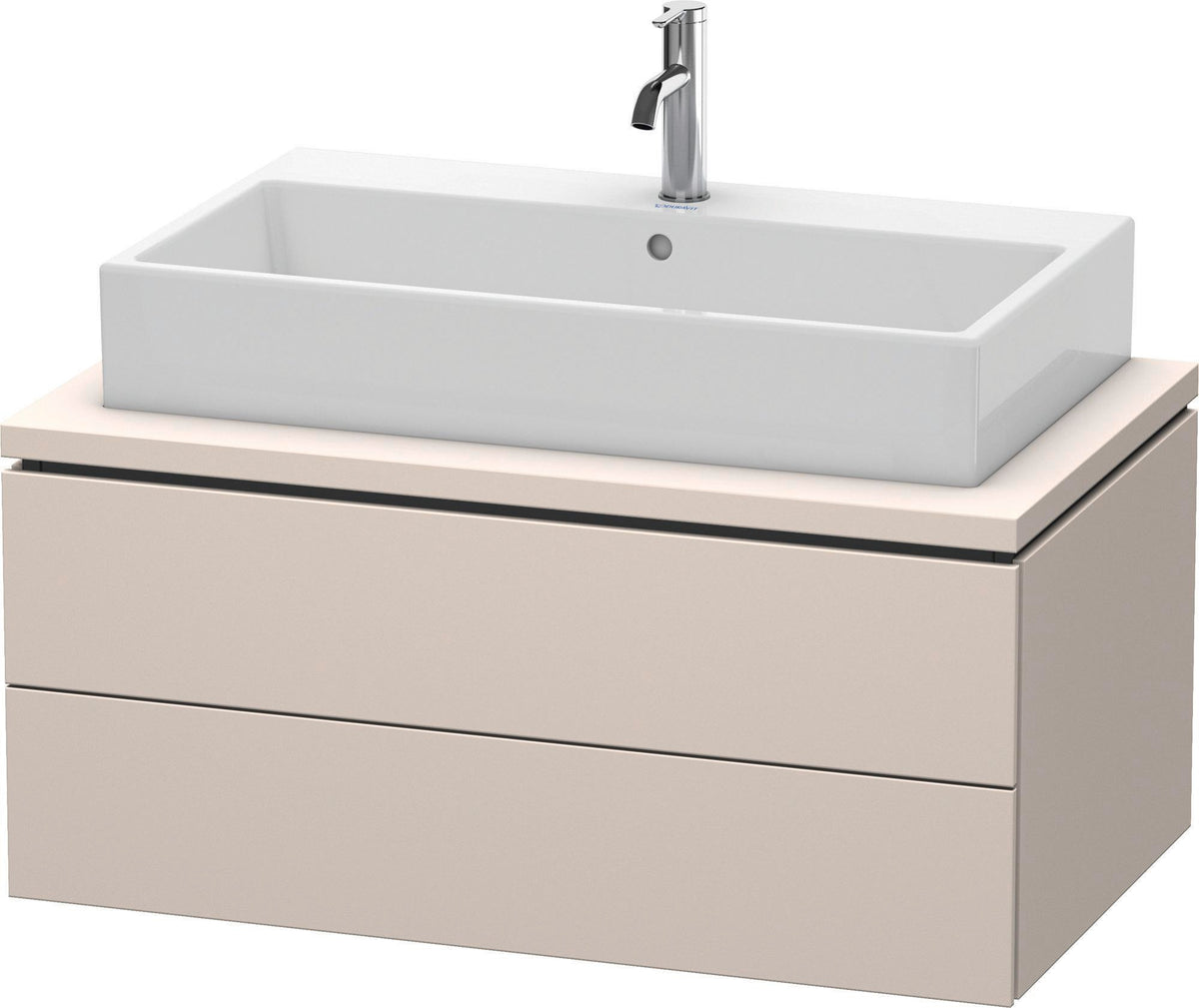 DURAVIT L-Cube Konsolenwaschtischunterbau 920 mm, 2 Schubkästen, Betongrau Matt, wandhängend