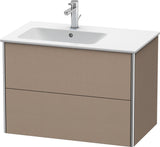 Duravit XSquare Waschtischunterbau 810 mm betongrau matt mit 2 Schubkästen und Tip-On-Technik