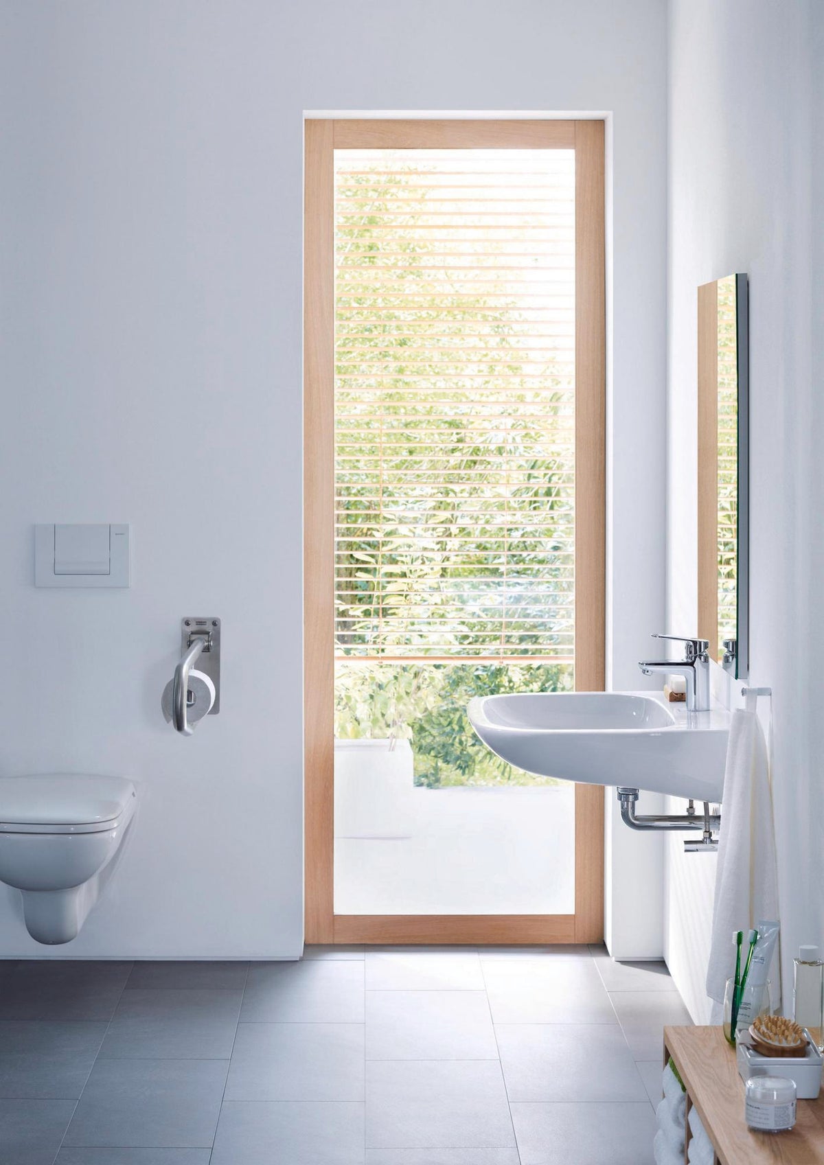 Duravit D-Code Waschtisch 600 mm weiß mit Überlauf und 1 Hahnloch, wandhängend