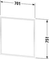 DURAVIT L-Cube Einbaurahmen 700x10x751mm Weiß – Aufsatz, zerlegt