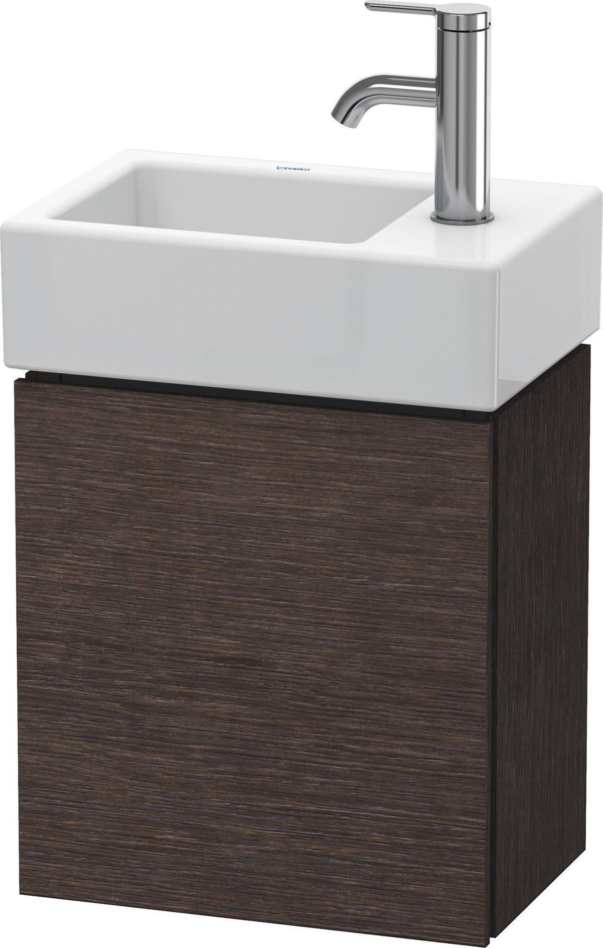 Duravit L-Cube Waschtischunterbau 364 mm betongrau matt, 1 Tür rechts, wandhängend