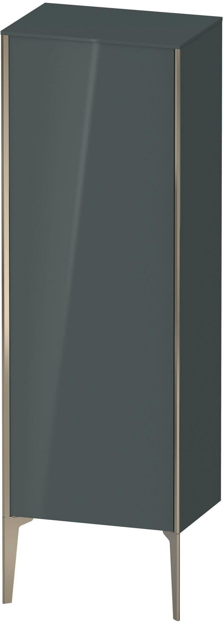 DURAVIT Halbhochschrank XViu 1330 mm, 1 Tür, dolomiti grey hochglanz, Push-Open & Soft-Close