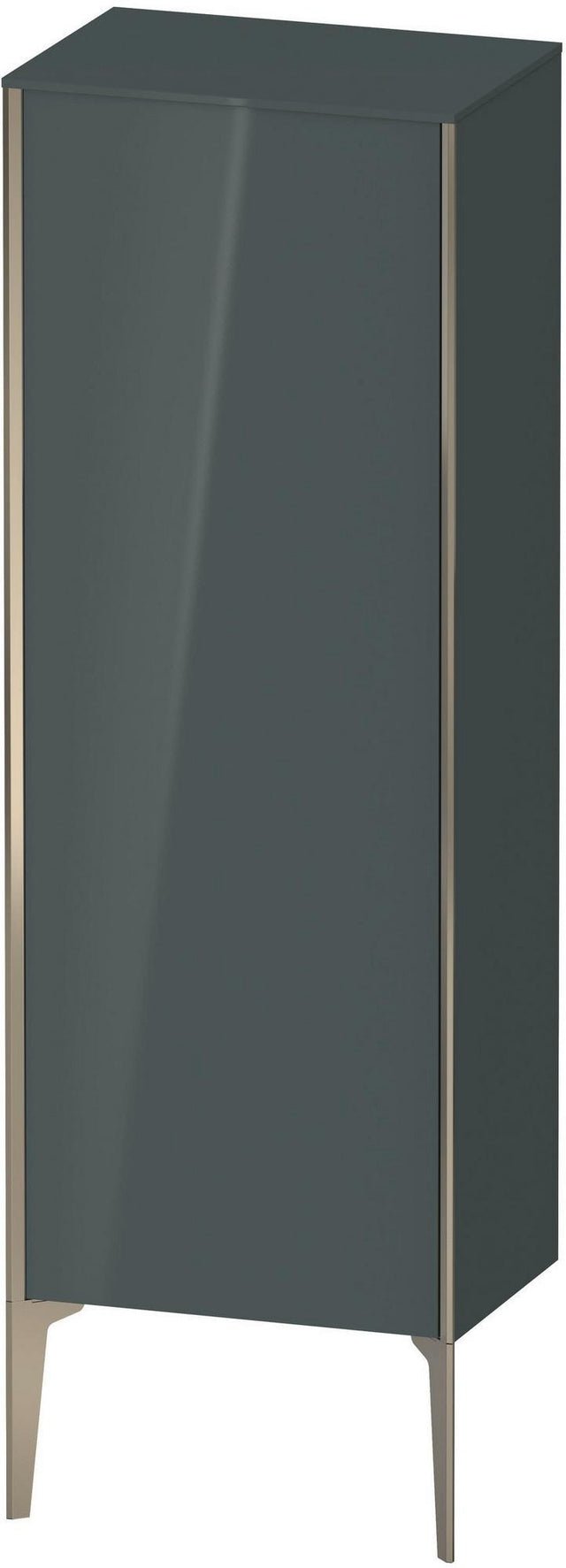 DURAVIT Halbhochschrank XViu 1330 mm, 1 Tür, dolomiti grey hochglanz, Push-Open & Soft-Close