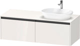Duravit Ketho.2 Konsolen-Waschtischunterbau 1400 mm Betongrau Matt mit 2 Auszügen