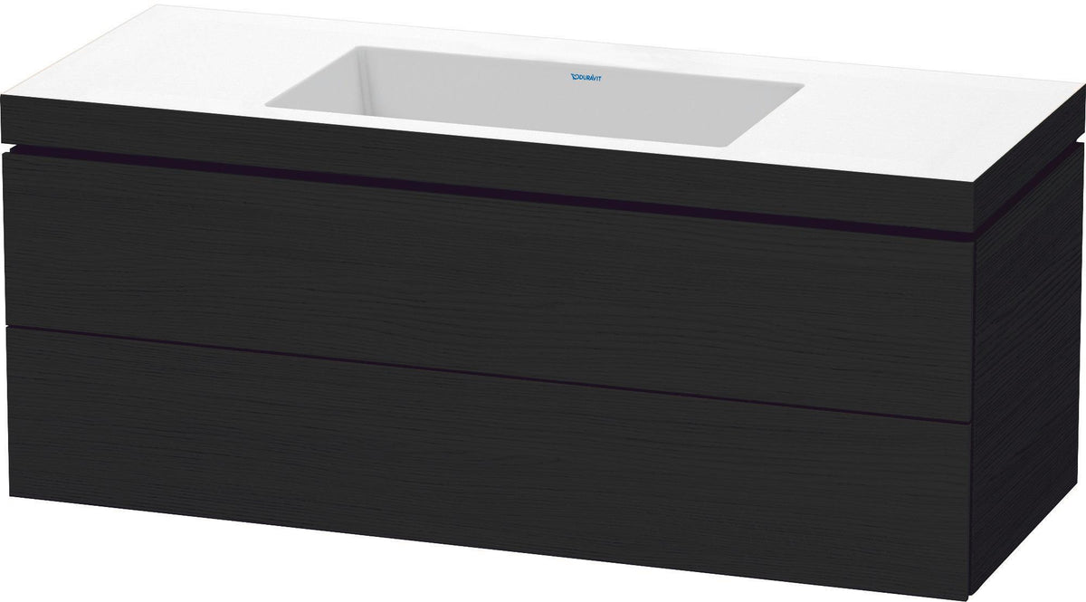 DURAVIT L-Cube Waschtischset mit Vero Air Waschtisch 1200 mm Eiche Schwarz