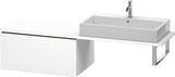 DURAVIT L-Cube Unterschrank für Konsole 820 mm, 1 Auszug, Weiß Matt, Tip-on