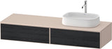 Duravit Zencha Konsolen-Waschtischunterbau 1600 mm Eiche Anthrazit mit 2 Auszügen