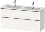 Duravit D-Neo Waschtischunterbau 1280 mm betongrau matt – wandhängend, 1 Auszug, Bronze Griff
