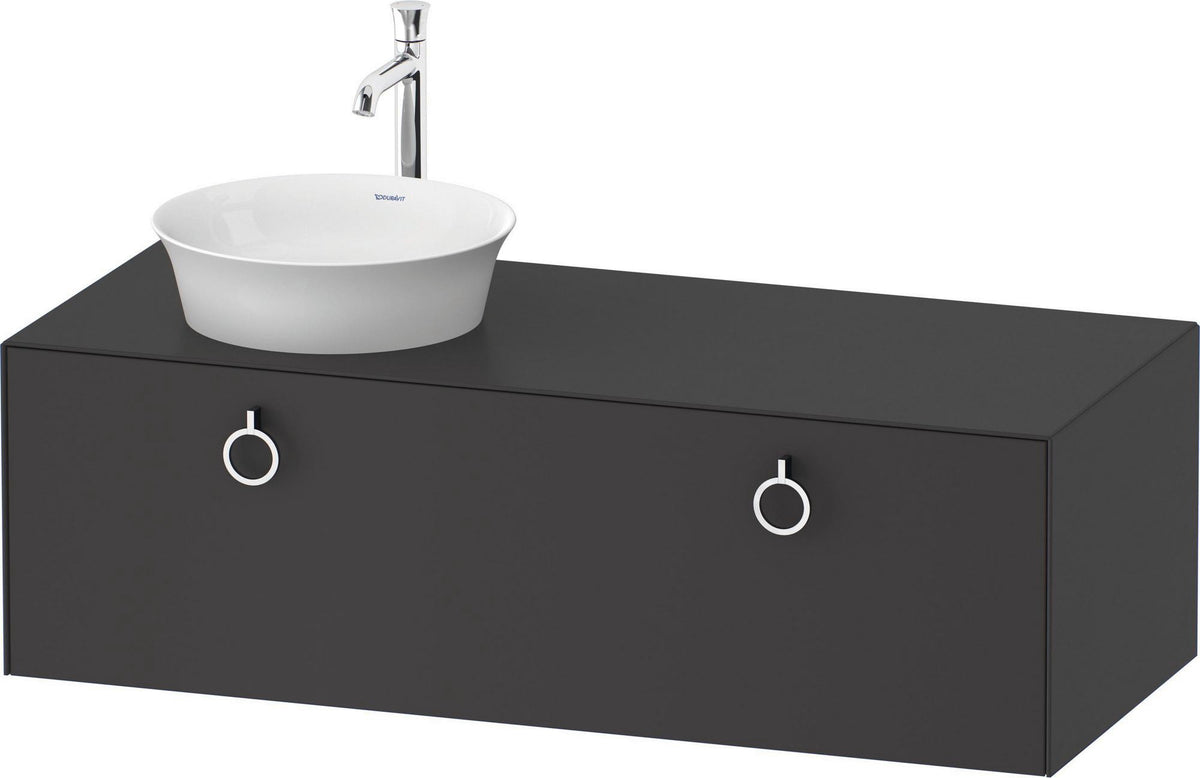 DURAVIT White Tulip Waschtischunterbau 1300 mm wandhängend, 1 Auszug, weiß seidenmatt