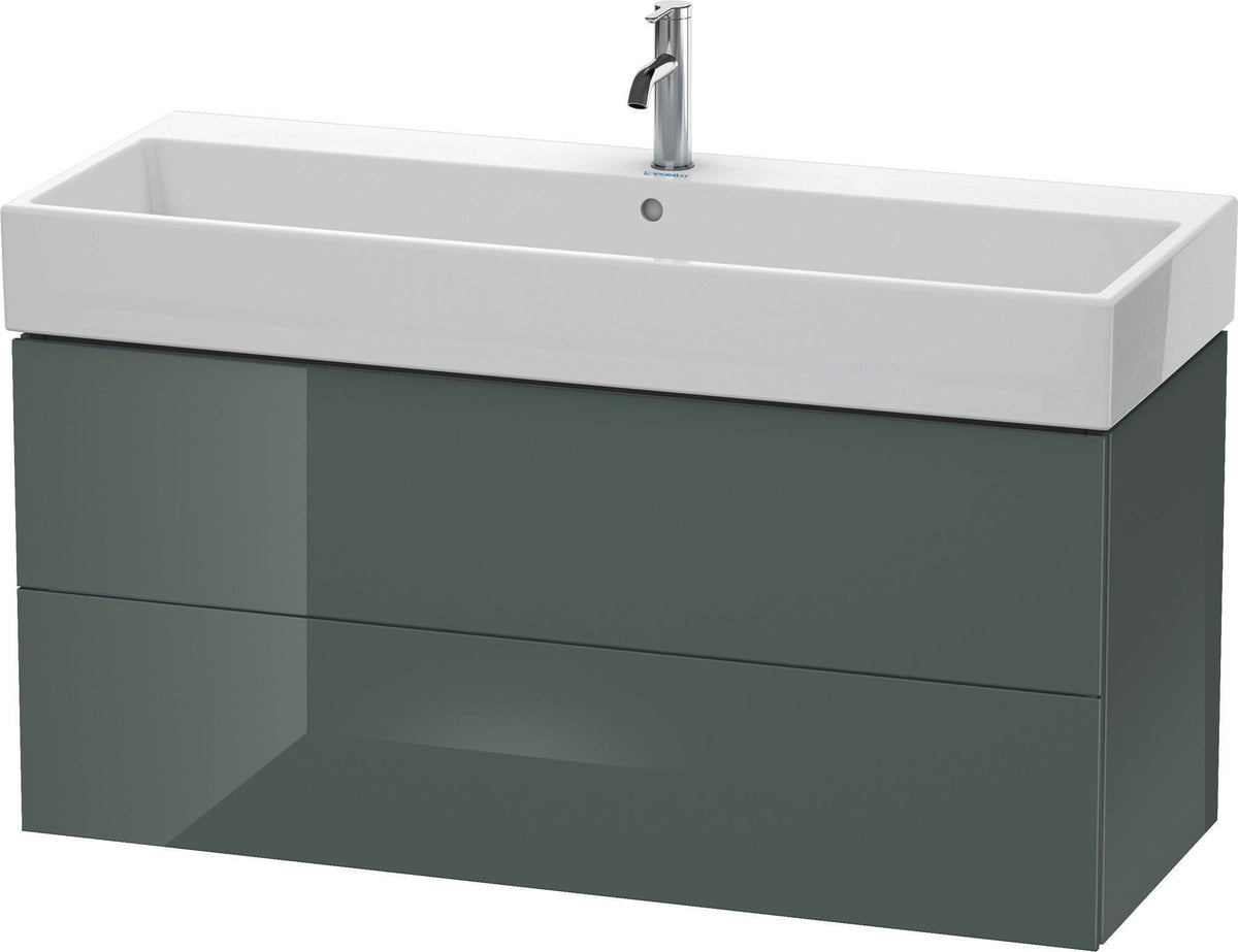 Duravit L-Cube Waschtischunterbau 1184 mm Amerikanisch Nussbaum mit 2 Schubkästen und Tip-On-Technik