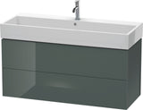 Duravit L-Cube Waschtischunterbau 1184 mm Amerikanisch Nussbaum mit 2 Schubkästen und Tip-On-Technik