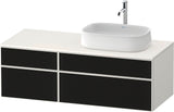 DURAVIT Zencha Konsolenwaschtischunterbau 1300 mm Eiche Anthrazit mit 2 Auszügen und Tip-on-Technik
