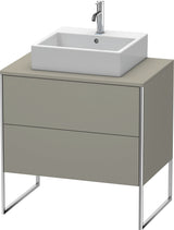 Duravit XSquare Waschtischunterbau bodenstehend 800 mm Flannel Grey Hochglanz mit 2 Auszügen
