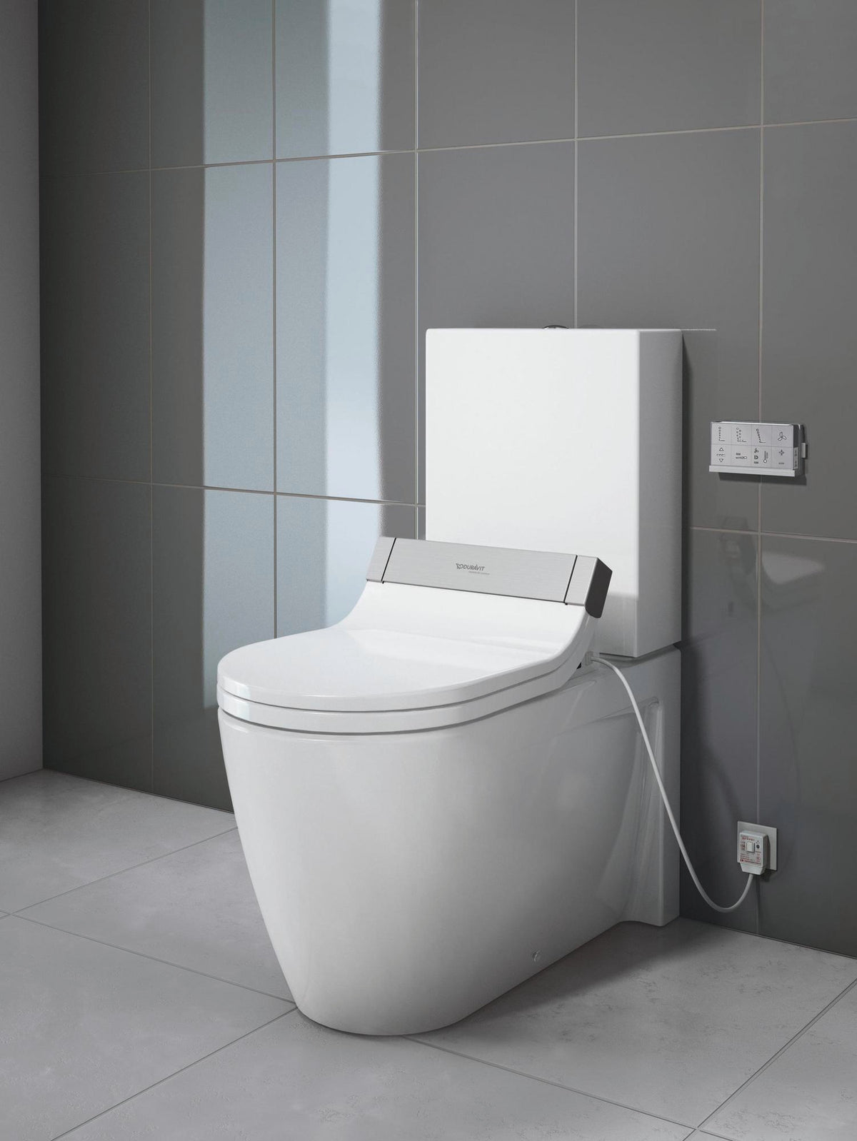 DURAVIT Stand-WC Kombi Starck 2, 725 mm, weiß – für SensoWash Dusch-WC