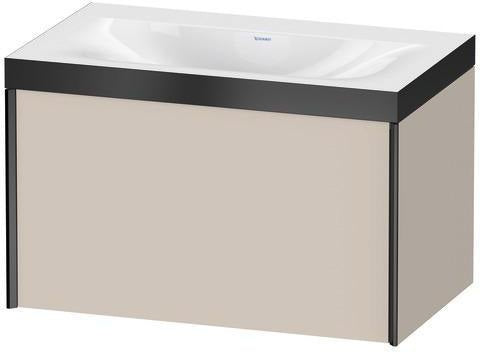 Duravit Waschtischunterbau XVIU 503x800x480 mm mit Viu Profil/Rahmen schwarz – wandhängend, c-bonded