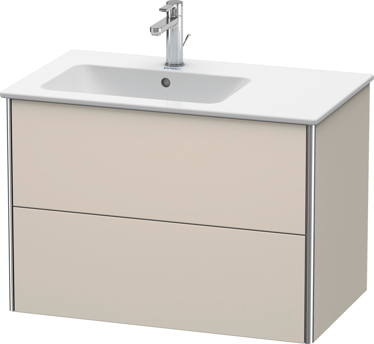 Duravit XSquare Waschtischunterbau 810 mm betongrau matt mit 2 Schubkästen und Tip-On-Technik