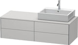 Duravit XSquare Waschtischunterbau 1400 mm mit Schubkasten, Becken rechts, s-matt