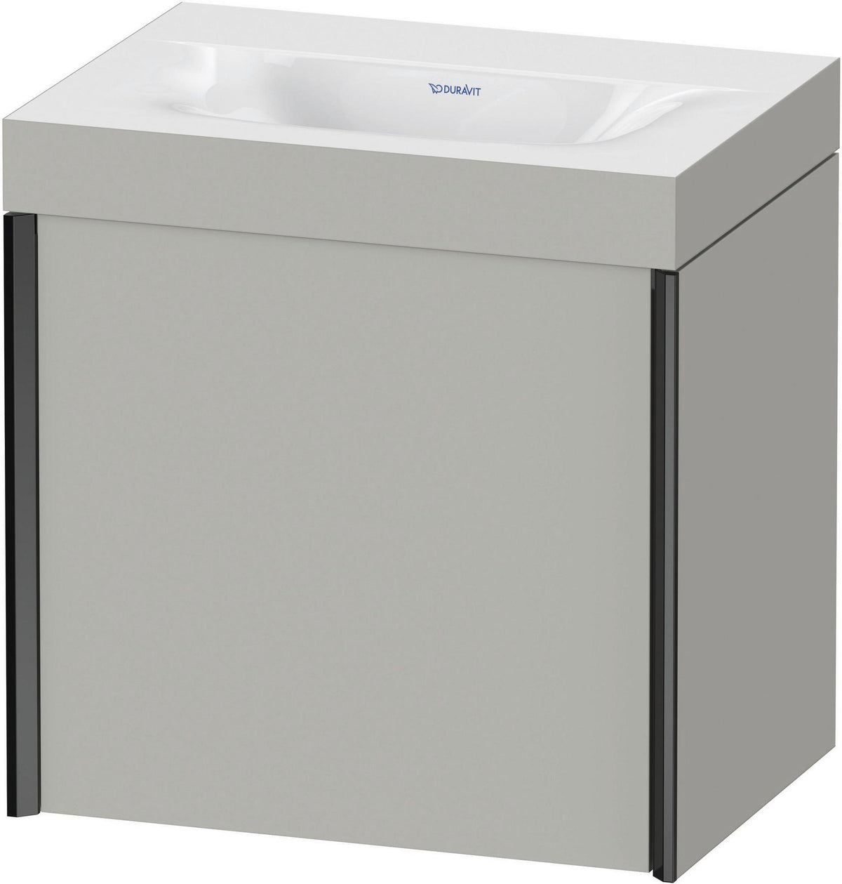 DURAVIT XViu Waschtischunterbauset c-bonded 460x450x330mm mit 1 Tür, schwarz/betongrau matt