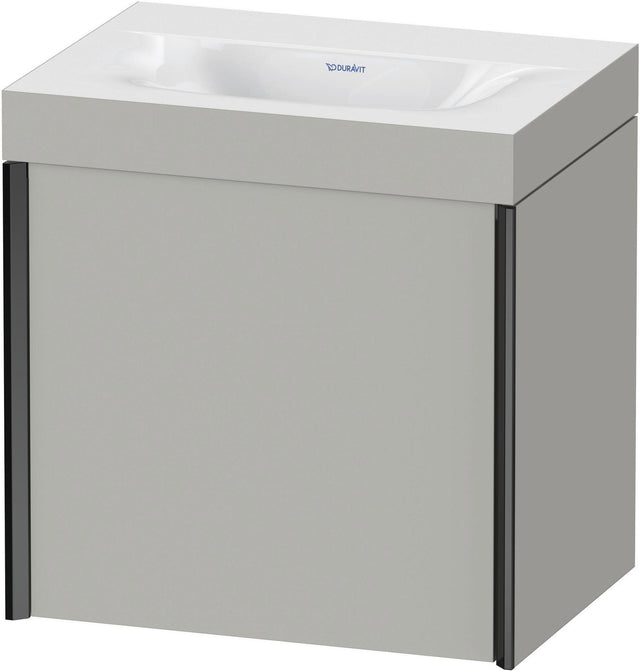 DURAVIT XViu Waschtischunterbauset c-bonded 460x450x330mm mit 1 Tür, schwarz/betongrau matt