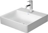 DURAVIT DuraSquare Waschtisch 500 mm weiß ohne Überlauf mit 1 Hahnloch für Möbelmontage