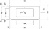 DURAVIT P3 Comforts Badewanne 1900 x 900 mm Weiß Einbauwanne mit 2 Rückenschrägen