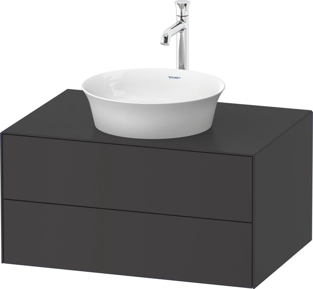DURAVIT White Tulip Waschtischunterbau wandhängend 800 mm mit 2 Schubkästen & LED-Innenbeleuchtung