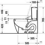 DURAVIT SensoWash Slim Dusch-WC Sitz weiß mit Fernbedienung und Durchlauferhitzer