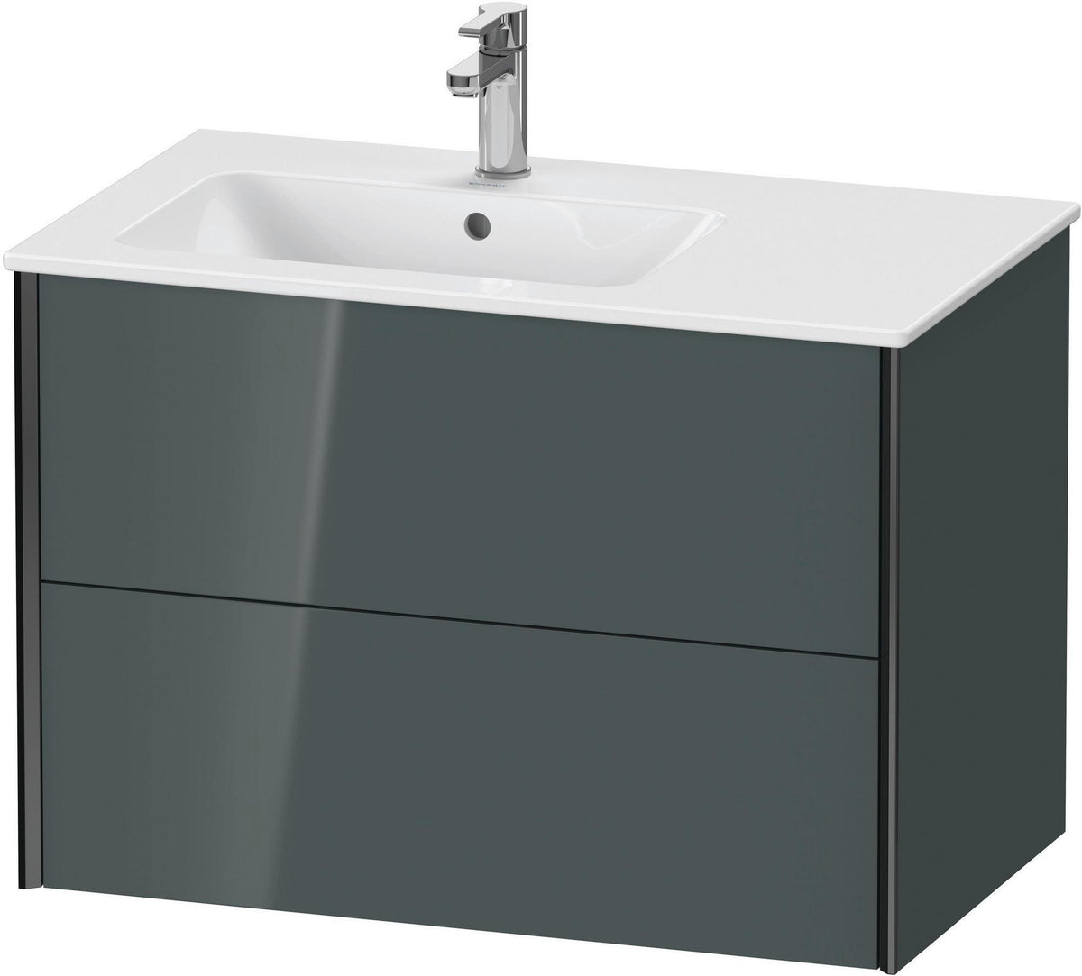 Duravit XViu Waschtischunterbau 810 mm wandhängend mit 2 Schubkästen, weiß matt, für Waschtisch links