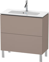 Duravit L-Cube Waschtischunterbau 820 mm, 2 Auszüge, bodenstehend, Weiß Matt