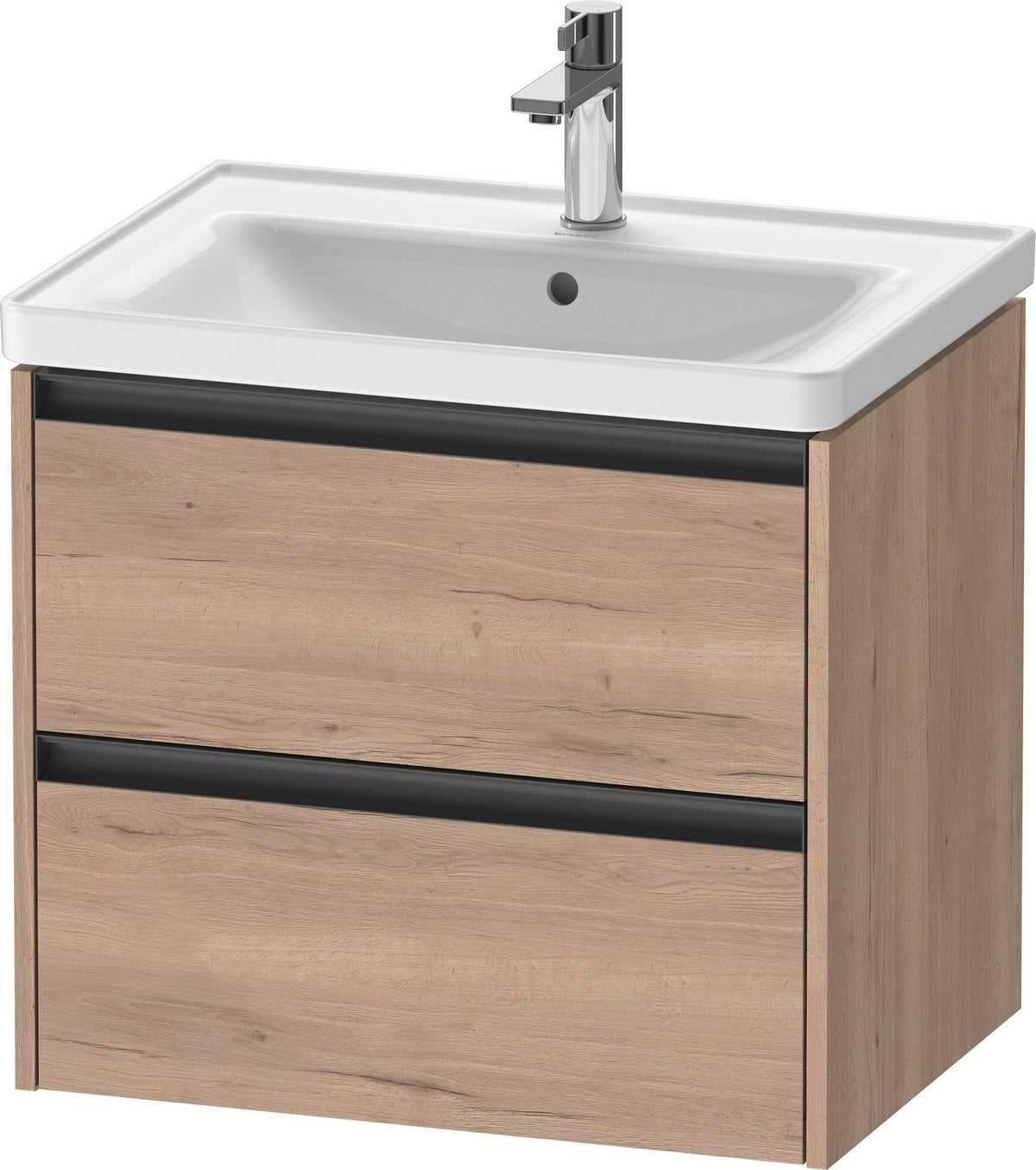 DURAVIT Ketho.2 Waschtischunterbau 634 mm betongrau matt mit 2 Schubkästen und Soft-Close