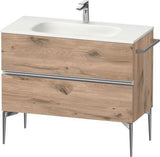 DURAVIT Sivida Waschtischunterbau 1010 mm Nussbaum mit 2 Schubkästen und Soft-Close