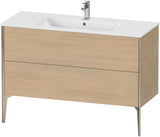 DURAVIT XViu Waschtischunterbau bodenstehend 1210 mm, 2 Auszüge, champagner matt/weiß matt